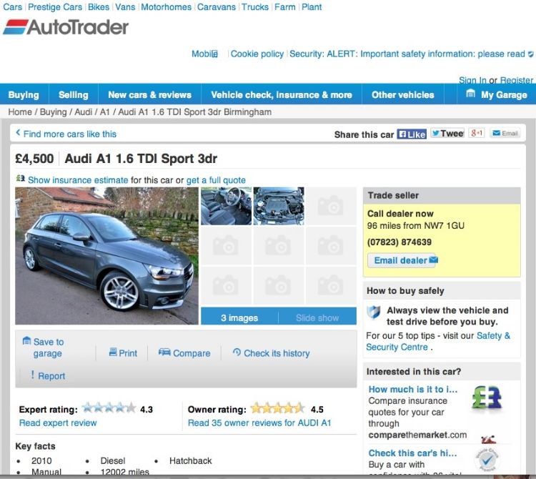 Scamwarners Com View Topic Autotrader Uk Hacked Dealer