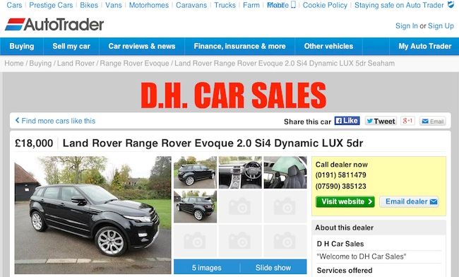 Scamwarners Com View Topic Autotrader Uk Hacked Dealer