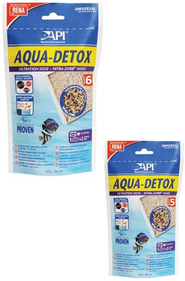 API AQUA DETOX ( SIZE 5 OR 6 ) DROP DOWN AMMONIA DETOXIFIER NITRA ZORB RENA TANK