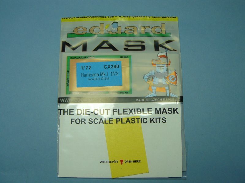 Mascaras Eduard para o Hurricane MKI Airfix 1/72