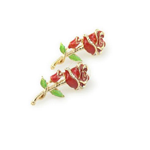 flowers photo: A Bunch Of Flowers Shape with Rhinestone Adorned Ear Stud Earrings-880800073881 19a_zpse83497ed.jpg