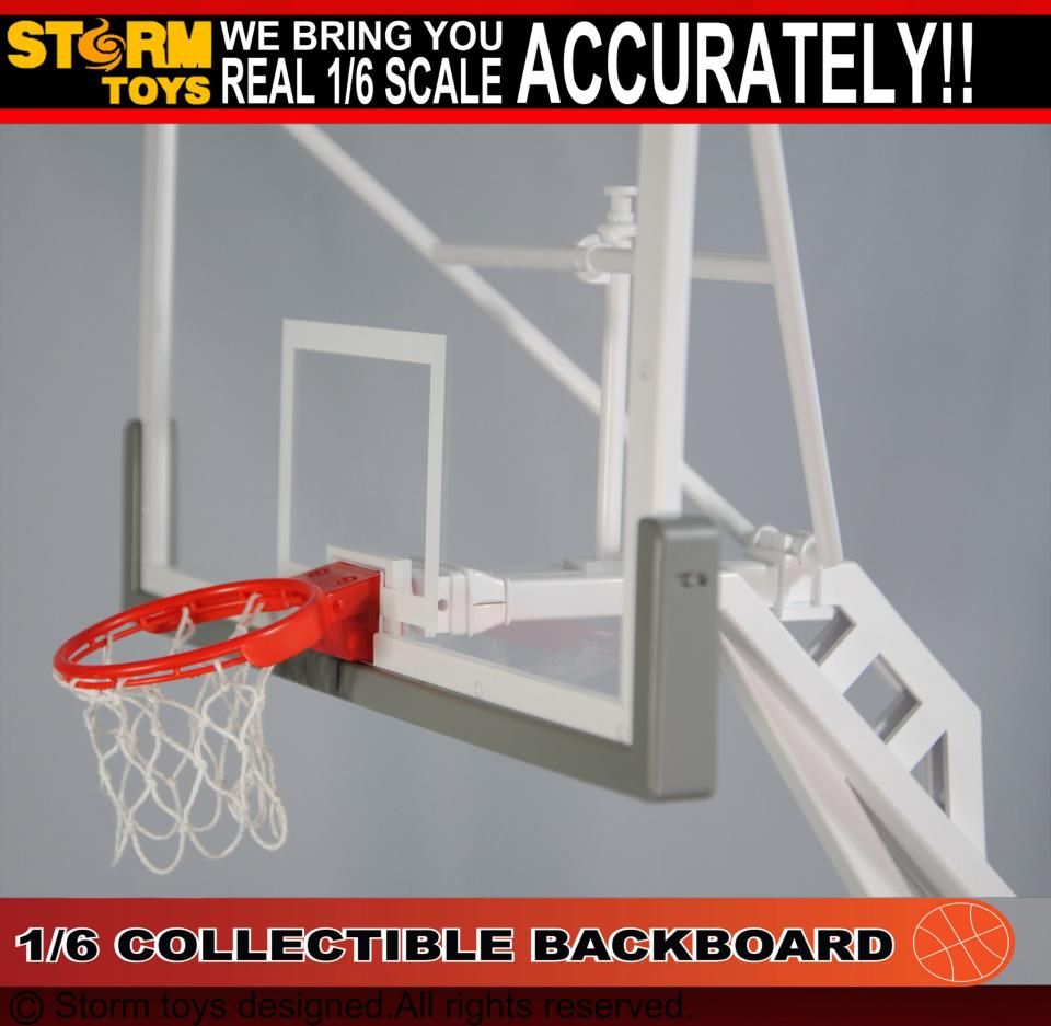 storm toys 1 6 backetball backboard for enterbay kobe j