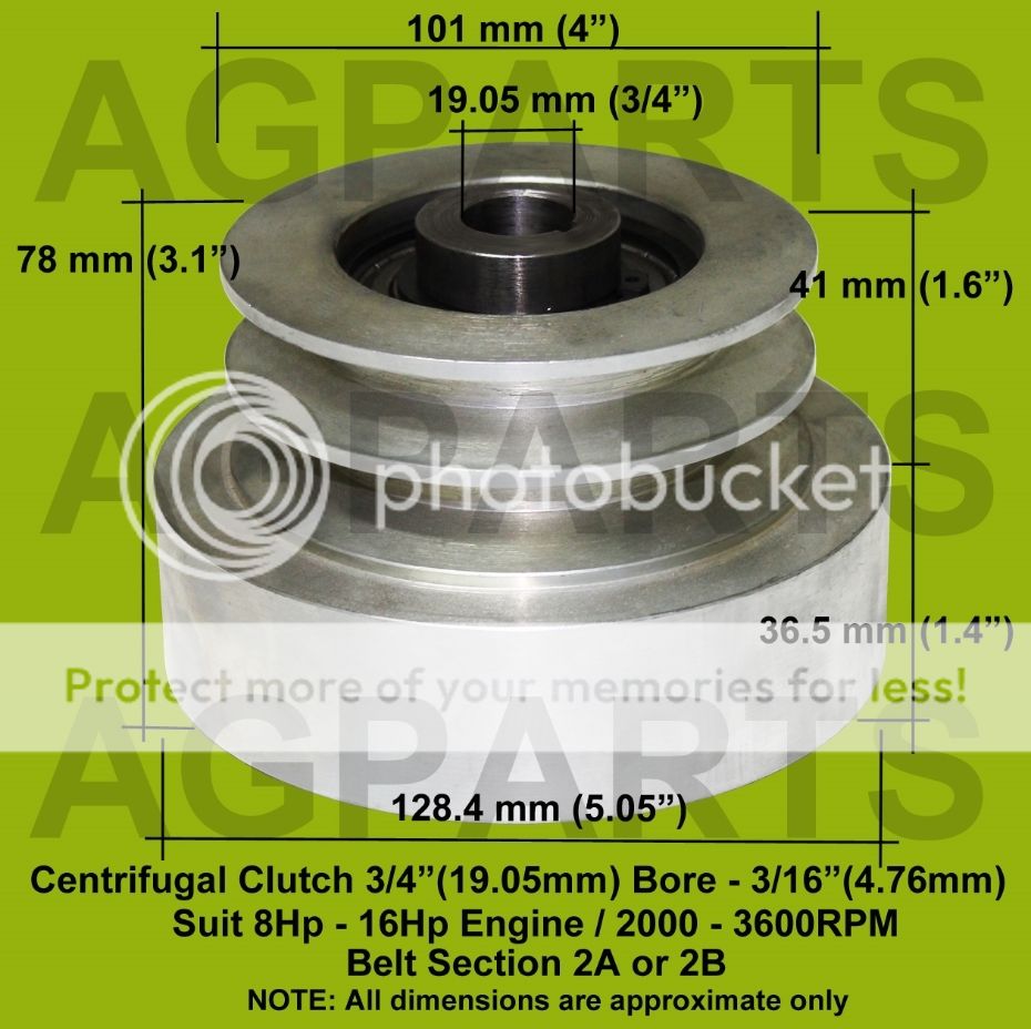 HEAVY DUTY PREMIUM CENTRIFUGAL CLUTCH 3/4" SUIT 4HP 16HP ENGINE 2000